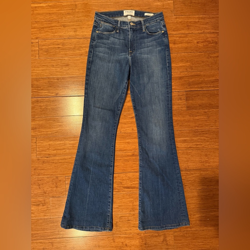 Frame Denim “Le High Flare” Dark Blue